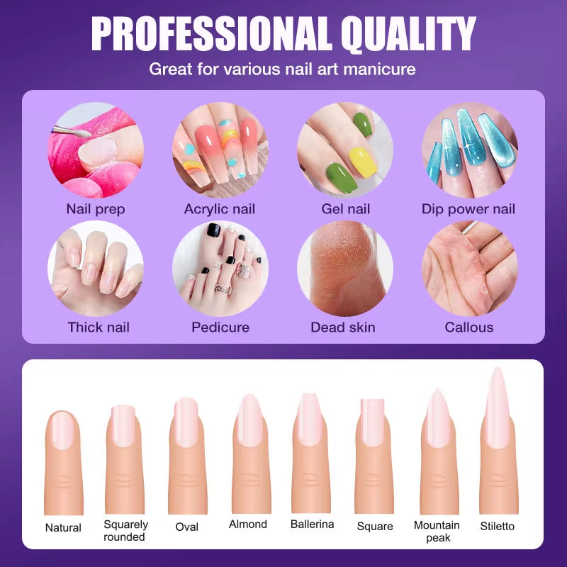 Ceramic Nail Drill Bit Milling Cutter for Manicure Pedicure Nail Files Buffer Nail Art Equipment Accessory