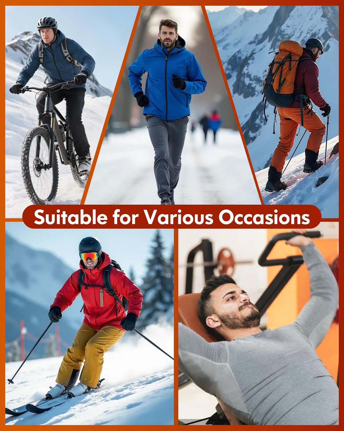 2 Pack Thermal Underwear for Men Long Johns Fleece Lined Base Layer Set Winter Bottom Top 2XS-6XL