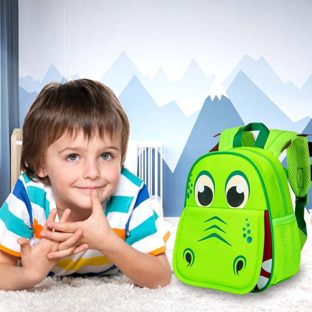 Toddler Backpack Leash, 9.5" Safety Harness Dinosaur Bag - Removable Tether