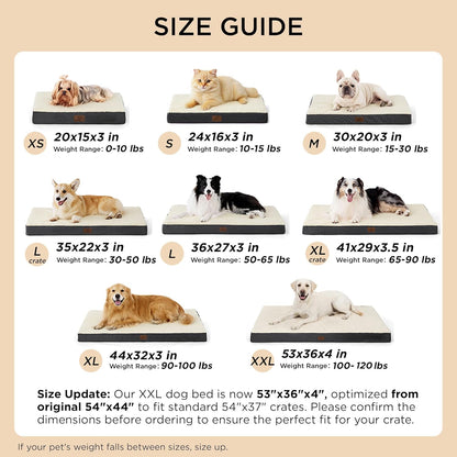 Dog Bed Medium Size Dog - Comfy Flat Puppy Beds with Removable Washable Cover, Orthopedic Egg Crate Foam Pet Mat, Suitable for Pet up to 30 Lbs