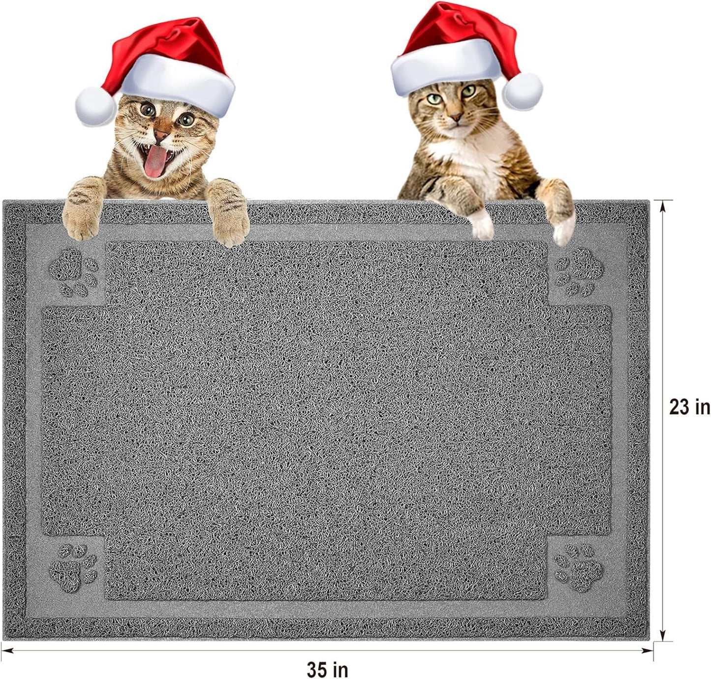 Large Cat Litter Mat Trapper 35"×23" Traps Litters from Box and Paws Scatter Control for Folding Trapping Mat Soft for Floor on Sensitive Kitty Paws Easy to Clean