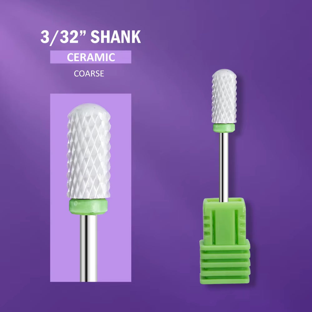 Ceramic Nail Drill Bit Milling Cutter for Manicure Pedicure Nail Files Buffer Nail Art Equipment Accessory