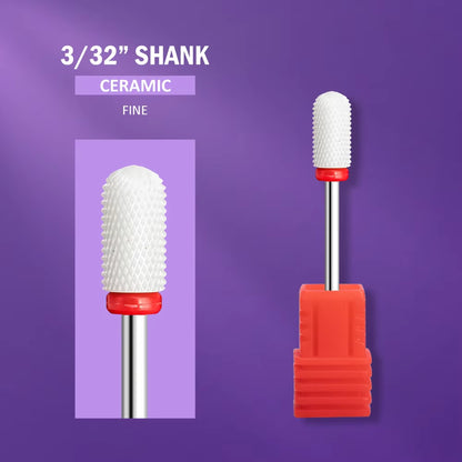 Ceramic Nail Drill Bit Milling Cutter for Manicure Pedicure Nail Files Buffer Nail Art Equipment Accessory