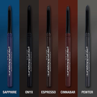 Unstoppable Waterproof Mechanical Brown Eyeliner Pencil, Easy to Apply, Smooth Glide, up to 24 Hour Wear, Cinnabar