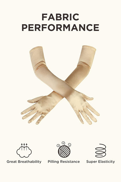 1920S Flapper Accessories Gatsby Costume Accessories Set 20S Flapper Headband Pearl Necklace Gloves Plastic Holder