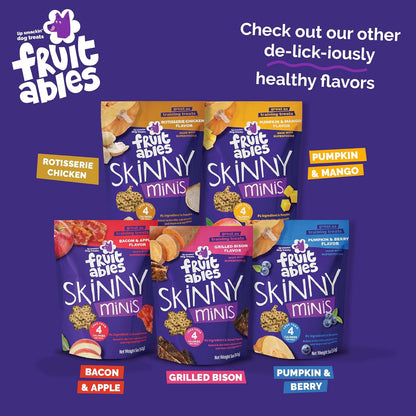 Skinny Minis Dog Treats, Healthy Pumpkin Treat for Dogs, Low Calorie & Delicious, Puppy Training, No Wheat, Corn or Soy, Made in the USA, Pumpkin and Mango Flavor, 5Oz