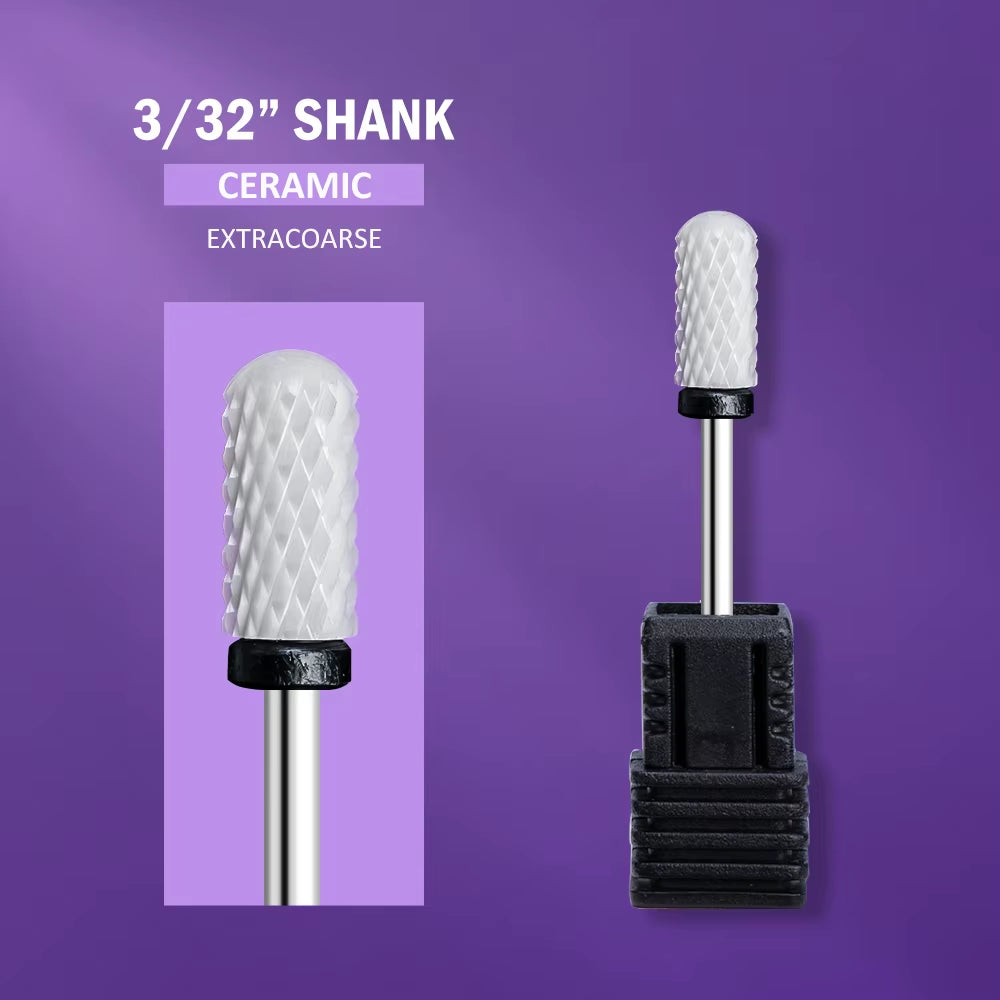 Ceramic Nail Drill Bit Milling Cutter for Manicure Pedicure Nail Files Buffer Nail Art Equipment Accessory
