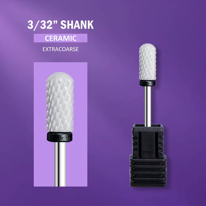 Ceramic Nail Drill Bit Milling Cutter for Manicure Pedicure Nail Files Buffer Nail Art Equipment Accessory