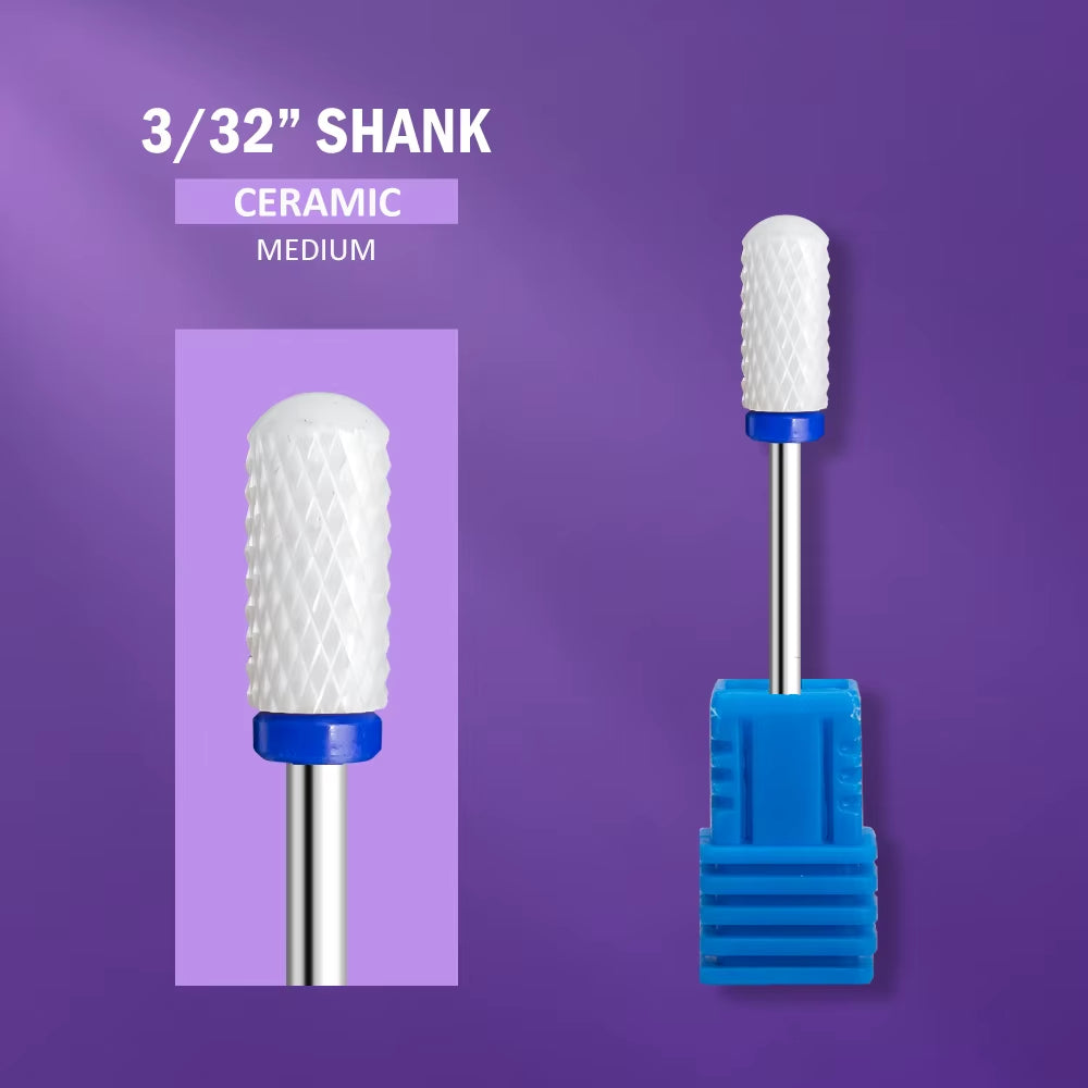 Ceramic Nail Drill Bit Milling Cutter for Manicure Pedicure Nail Files Buffer Nail Art Equipment Accessory