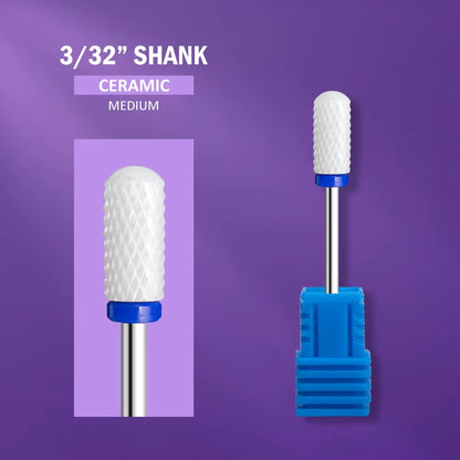 Ceramic Nail Drill Bit Milling Cutter for Manicure Pedicure Nail Files Buffer Nail Art Equipment Accessory