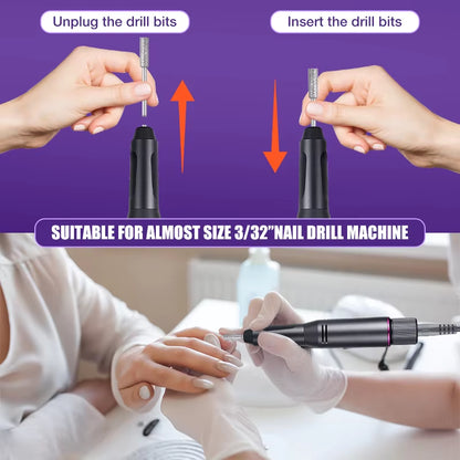 Ceramic Nail Drill Bit Milling Cutter for Manicure Pedicure Nail Files Buffer Nail Art Equipment Accessory