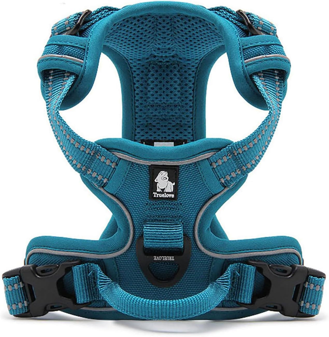 Adjustable No-Pull Dog Harness Reflective Pup Vest Harnesses Comfortable Control Brilliant Colors Tlh5651(Blue,Xs)