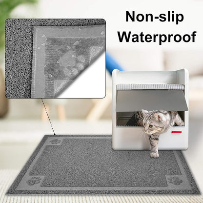 Large Cat Litter Mat Trapper 35"×23" Traps Litters from Box and Paws Scatter Control for Folding Trapping Mat Soft for Floor on Sensitive Kitty Paws Easy to Clean